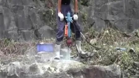 Máquina perfuradora hidráulica de perna pneumática portátil para mineração